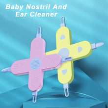Load image into Gallery viewer, 4-in-1 Baby Care Baby Dig Booger Clip Small Tool Cross Shaped Baby Nose Scoop Ear Scoop Nail Cleaning Tool Nasal Cleaning Tool
