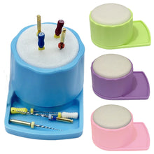 Load image into Gallery viewer, Dental Endo Stand Root Canal Cleaning Root Canal File Holder Round Foam Sponge Autoclavable Dentistry Lab Drills Block Organizer
