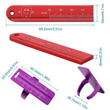 Load image into Gallery viewer, Dental Endo Rulers Span Measure Scale Endodontic Finger Rulers Dentist Tools Materials Aluminium Endo Ruler Dental Tools
