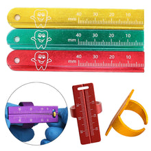 Load image into Gallery viewer, Dental Endo Rulers Span Measure Scale Endodontic Finger Rulers Dentist Tools Materials Aluminium Endo Ruler Dental Tools
