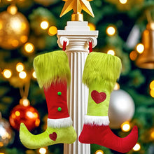 Load image into Gallery viewer, Christmas Stockings Long Hair Green Hair Christmas Elements Christmas Tree Hanging Socks Candy Bags Christmas Pendants Gift Bags
