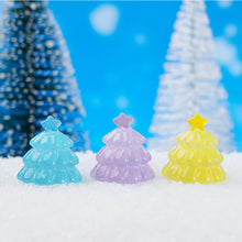 Load image into Gallery viewer, Micro Landscape Creative Night Light Christmas Tree Making Snow Scenery DIY Decoration Accessories Miniature Small Ornaments
