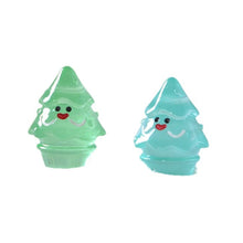 Load image into Gallery viewer, Christmas Glow in The Dark Smiling Face Christmas Tree Resin Accessories DIY Bags Pendant Materials Micro Landscape Ornaments
