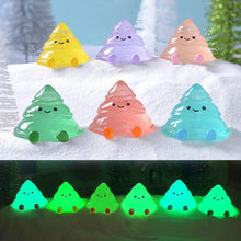Load image into Gallery viewer, Christmas Cute Luminous Melted Christmas Tree Resin Small Accessory DIY Micro Landscape Snow Landscape Mini Ornament
