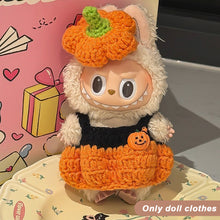 Load image into Gallery viewer, Miniature Halloween Hand-knitted Doll Costume with Hat for 17cm Labubu Dolls Cute DIY Doll Clothes Lovely Outfit Gifts for Girls Friends
