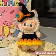 Load image into Gallery viewer, Miniature Halloween Hand-knitted Doll Costume with Hat for 17cm Labubu Dolls Cute DIY Doll Clothes Lovely Outfit Gifts for Girls Friends
