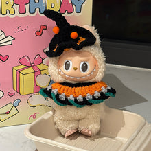 Load image into Gallery viewer, Miniature Halloween Hand-knitted Doll Costume with Hat for 17cm Labubu Dolls Cute DIY Doll Clothes Lovely Outfit Gifts for Girls Friends
