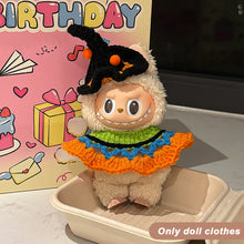 Load image into Gallery viewer, Miniature Halloween Hand-knitted Doll Costume with Hat for 17cm Labubu Dolls Cute DIY Doll Clothes Lovely Outfit Gifts for Girls Friends
