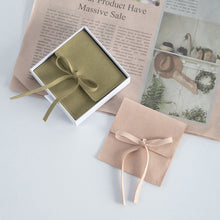 Load image into Gallery viewer, 10pcs Faux Leather Jewelry Pouch Soft Lining Wedding Ring Earrings Necklace Jewelry Storage Bag Reusable Felt Jewelry Packaging
