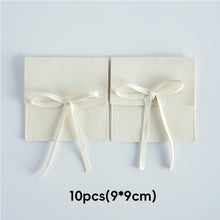 Load image into Gallery viewer, 10pcs Faux Leather Jewelry Pouch Soft Lining Wedding Ring Earrings Necklace Jewelry Storage Bag Reusable Felt Jewelry Packaging

