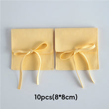 Load image into Gallery viewer, 10pcs Faux Leather Jewelry Pouch Soft Lining Wedding Ring Earrings Necklace Jewelry Storage Bag Reusable Felt Jewelry Packaging
