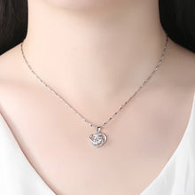 Load image into Gallery viewer, Heart Pendant Necklace Dainty Crystal Pendant Blue Stone Jewelry Romantic Valentine's Day Gift
