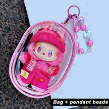 Load image into Gallery viewer, For 17cm Labubu V1 V2 V3 15cm Cotton Doll Outfit Crossbody Pain Bag PVC Storage Bag Dolls Display Bag
