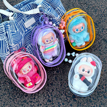 Load image into Gallery viewer, For 17cm Labubu V1 V2 V3 15cm Cotton Doll Outfit Crossbody Pain Bag PVC Storage Bag Dolls Display Bag
