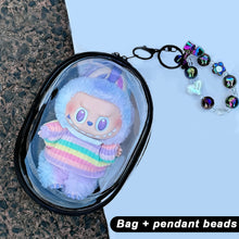 Load image into Gallery viewer, For 17cm Labubu V1 V2 V3 15cm Cotton Doll Outfit Crossbody Pain Bag PVC Storage Bag Dolls Display Bag
