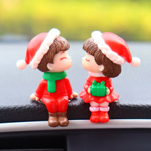 Load image into Gallery viewer, Car Couples Action Figurines Interior Decoration Ornaments Anime Auto Interior Center Console Dashboard Christmas Decoration
