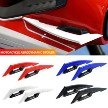 Load image into Gallery viewer, 2Pcs Large Motorcycle Winglet Aerodynamic Spoiler Dynamic Wing Decoration Sticker Carbon fiber For Motorcycles E-bikes Scooters Etc
