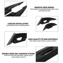 Load image into Gallery viewer, 2Pcs Large Motorcycle Winglet Aerodynamic Spoiler Dynamic Wing Decoration Sticker Carbon fiber For Motorcycles E-bikes Scooters Etc
