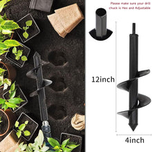 Load image into Gallery viewer, Garden Auger Drill Bit Auger For Drilling Holes &amp; Loosening Soil For Planting Bulbs Flowers Vegetable Fence Post Helper Electric Drill Garden Scarifying Tool Accessory
