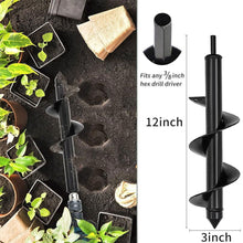 Load image into Gallery viewer, Garden Auger Drill Bit Auger For Drilling Holes &amp; Loosening Soil For Planting Bulbs Flowers Vegetable Fence Post Helper Electric Drill Garden Scarifying Tool Accessory
