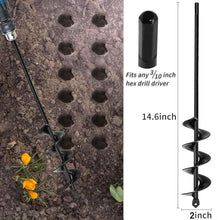 Load image into Gallery viewer, Garden Auger Drill Bit Auger For Drilling Holes &amp; Loosening Soil For Planting Bulbs Flowers Vegetable Fence Post Helper Electric Drill Garden Scarifying Tool Accessory
