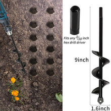 Load image into Gallery viewer, Garden Auger Drill Bit Auger For Drilling Holes &amp; Loosening Soil For Planting Bulbs Flowers Vegetable Fence Post Helper Electric Drill Garden Scarifying Tool Accessory
