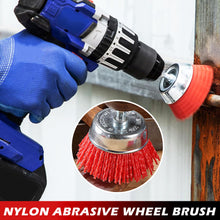 Load image into Gallery viewer, Nylon Polishing Brush Set Abrasive Cleaning Brush Metal Surface Rust &amp; Paint Removal Restoration Polishing DIY Home Craftsmen Power Drill Brush Attachments

