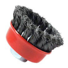 Load image into Gallery viewer, M14x2 Threaded Rust Removal Polishing Brush Set Multi-Size Bowl Shape Steel Wire Metal Cleaning Brush Angle Grinder Welding Cleanup Toolbox Essential
