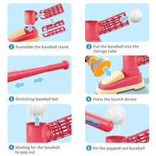 Load image into Gallery viewer, Kids Baseball Training Toy Set Foot Press Launcher Hand-Eye Coordination Indoor Outdoor Toys Sports Toys Kids Sporting Goods
