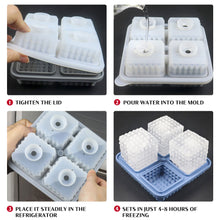 Load image into Gallery viewer, Silicone Ice Cube Tray Whiskey Ice Maker Mold Square Ice Block Tray for Home Bar Party Drinks Beer Kitchen Gadget
