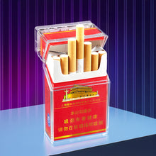Load image into Gallery viewer, Transparent LED Color Light Cigarette Case With USB Cigarette Lighter Moisture-Proof Sealed Storage Box
