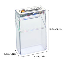 Load image into Gallery viewer, Transparent LED Color Light Cigarette Case With USB Cigarette Lighter Moisture-Proof Sealed Storage Box

