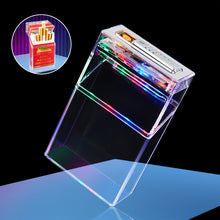 Load image into Gallery viewer, Transparent LED Color Light Cigarette Case With USB Cigarette Lighter Moisture-Proof Sealed Storage Box
