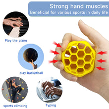 Load image into Gallery viewer, 1PC Honeycomb Silicone Hand Gripper Hand Strength Training Device Rehabilitation Grip Ring Stress Relief Squeeze Ball (Color Random)
