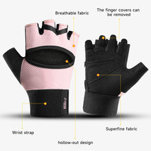 Load image into Gallery viewer, 1 Pair Sports Fitness Half-Finger Gloves Breathable Back Design Non-Slip Prevent Calluses Gloves For Yoga And Outdoor Cycling
