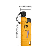 Load image into Gallery viewer, Retractable Inflatable Lighter Portable Windproof Direct Impact Blue Flame Jet Torch for Outdoor Camping BBQ
