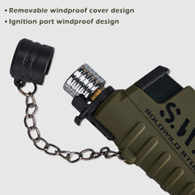Load image into Gallery viewer, Retractable Inflatable Lighter Portable Windproof Direct Impact Blue Flame Jet Torch for Outdoor Camping BBQ
