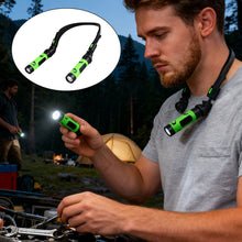 Load image into Gallery viewer, LED Neck Hanging Dual Lamps USB Charging Headlamp for Outdoor Camping and Night Cycling Emergency Repair Work Light
