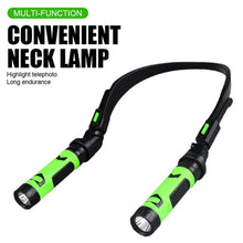 Load image into Gallery viewer, LED Neck Hanging Dual Lamps USB Charging Headlamp for Outdoor Camping and Night Cycling Emergency Repair Work Light
