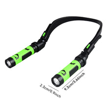 Load image into Gallery viewer, LED Neck Hanging Dual Lamps USB Charging Headlamp for Outdoor Camping and Night Cycling Emergency Repair Work Light
