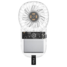 Load image into Gallery viewer, Transparent Card Pocket Fan With Seven-Color Ambient Light USB Charging Portable Handheld High-Wind Fan
