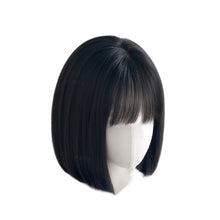 Load image into Gallery viewer, Short Bob Wigs Hair Bangs Headband Bob Wig Natural and Realistic Fashionable Short Hair Headband Straight Hair Wig
