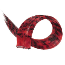 Load image into Gallery viewer, Stripe Printed Hair Colorful Long Straight Hair Pieces Synthetic Clip-in Hair Extensions Synthetic Straight Hair Wig for Daily Use Party
