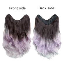 Load image into Gallery viewer, Long Hair Highlight Gradient Wig Piece Women's One-Piece Extension Natural Seamless Wig Volumizing for Increasing Straight Curly
