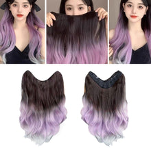 Load image into Gallery viewer, Long Hair Highlight Gradient Wig Piece Women's One-Piece Extension Natural Seamless Wig Volumizing for Increasing Straight Curly
