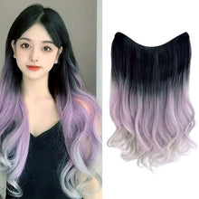 Load image into Gallery viewer, Long Hair Highlight Gradient Wig Piece Women's One-Piece Extension Natural Seamless Wig Volumizing for Increasing Straight Curly
