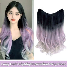 Load image into Gallery viewer, Long Hair Highlight Gradient Wig Piece Women's One-Piece Extension Natural Seamless Wig Volumizing for Increasing Straight Curly
