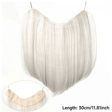 Load image into Gallery viewer, Synthetic Long Straight U-Shaped Half Head Wig Piece for Women Black Brown Clips in Hair Extension Natural Fake Hairpieces

