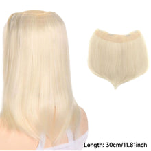 Load image into Gallery viewer, Synthetic Long Straight U-Shaped Half Head Wig Piece for Women Black Brown Clips in Hair Extension Natural Fake Hairpieces
