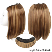 Load image into Gallery viewer, Synthetic Long Straight U-Shaped Half Head Wig Piece for Women Black Brown Clips in Hair Extension Natural Fake Hairpieces
